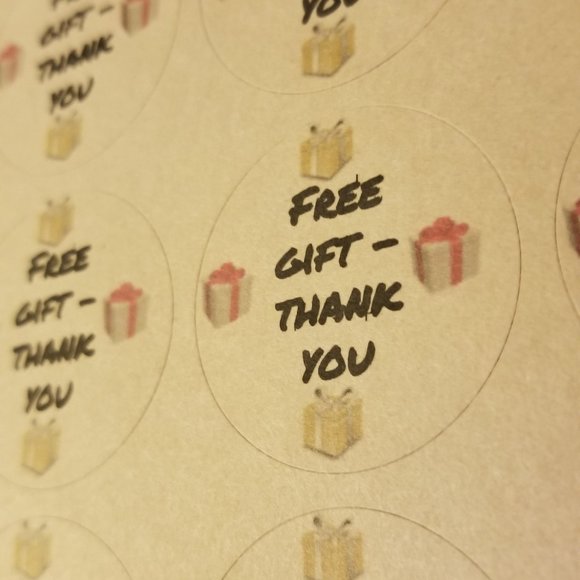 120 labels 1.5" Round Kraft Matte Gift Thank You - Picture 4 of 6